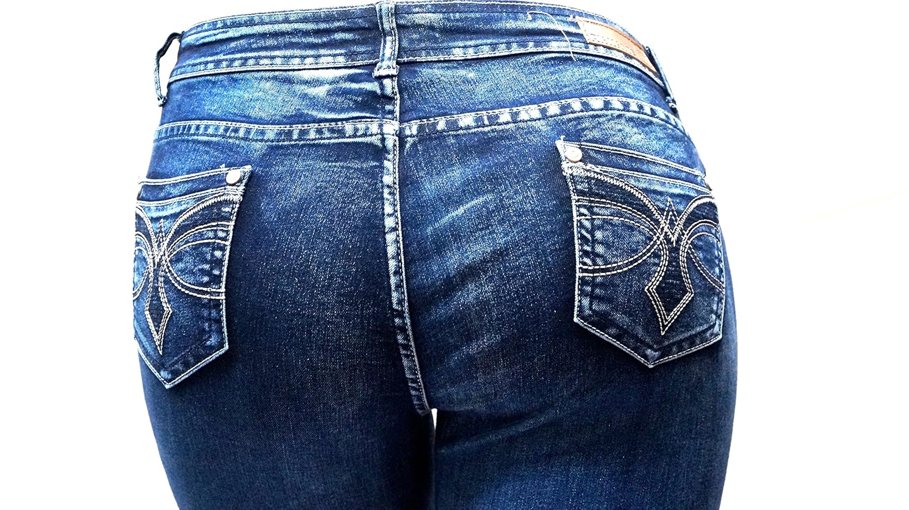 K.O.R Premium Womens Plus Size Stretch Blue Skinny Denim